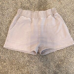 Mono B Women's Light Gray Athletic Shorts